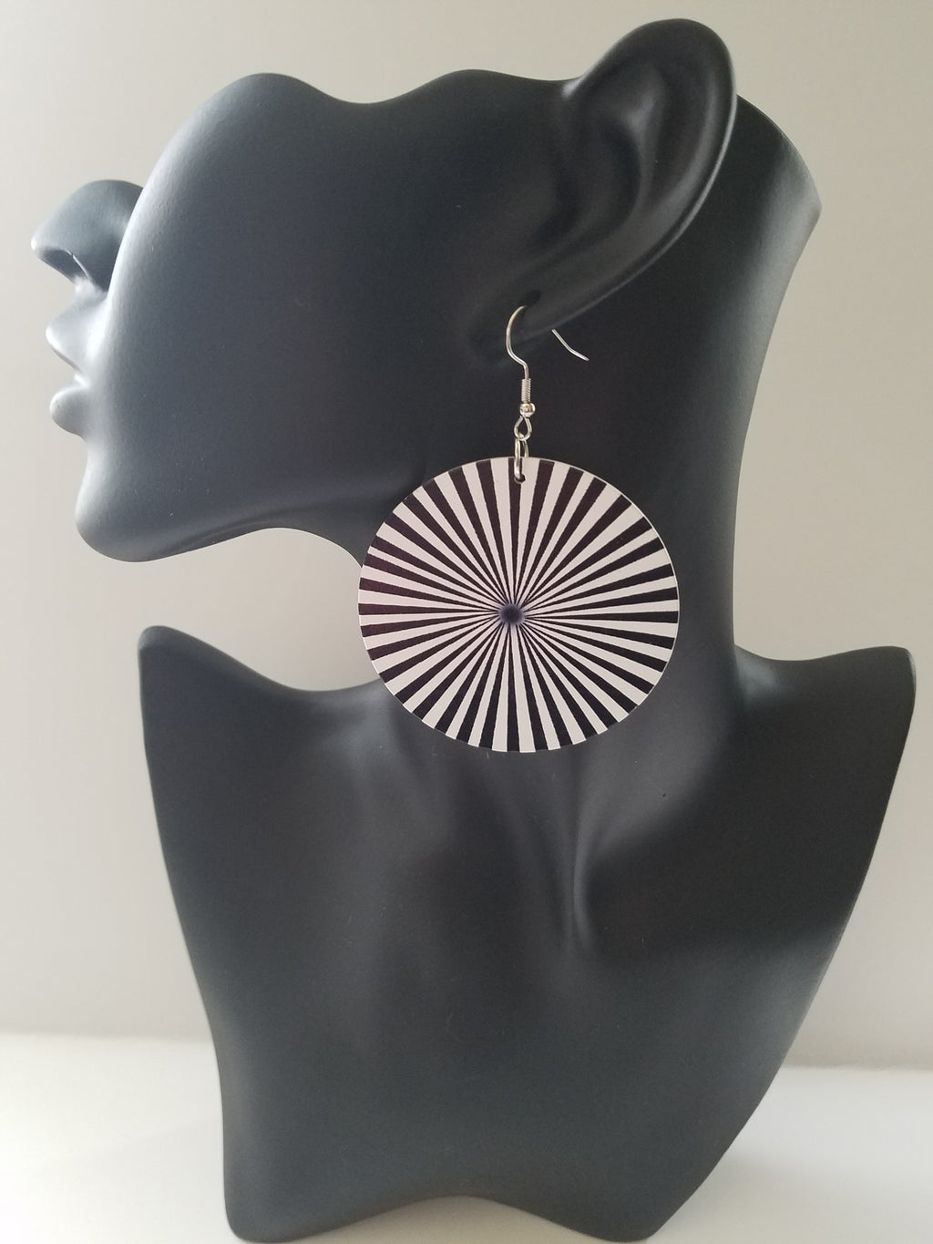 African Black and White Earrings