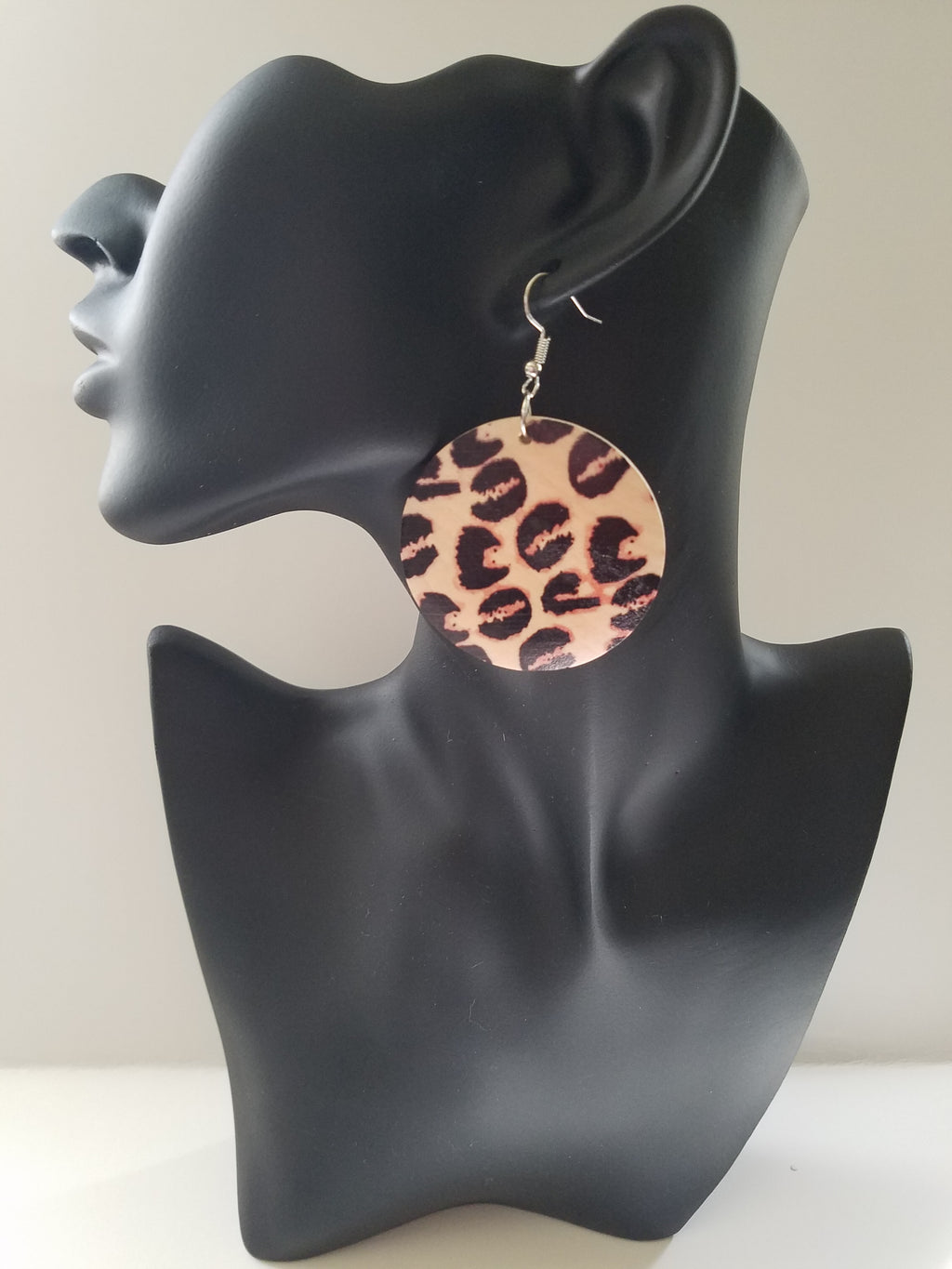 Tan Leopard Earrings