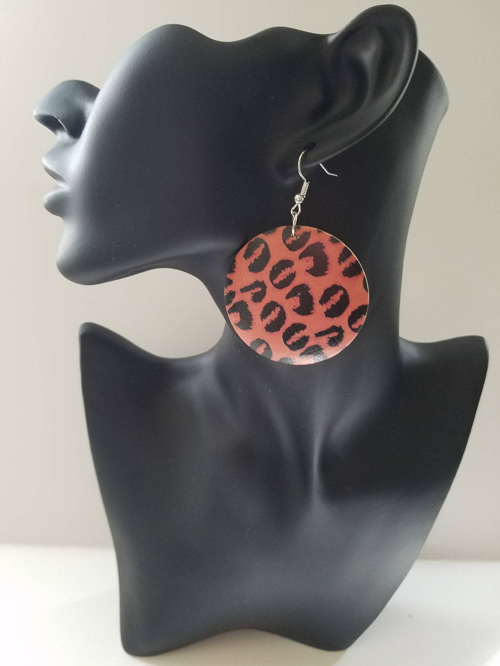 Brown Leopard Earrings