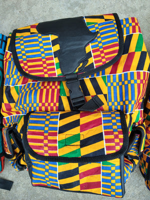 Yellow Africa Ankara Backpack