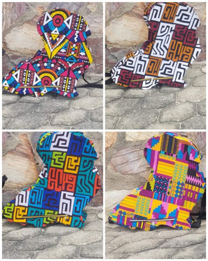 Africa Shaped Ankara Backpack