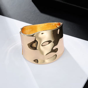 African Gold Bracelet Wide Bangle