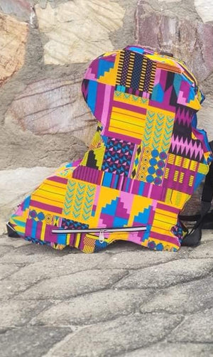 Africa Shaped Ankara Backpack