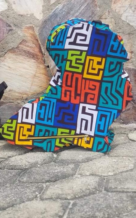 Africa Shaped Ankara Backpack